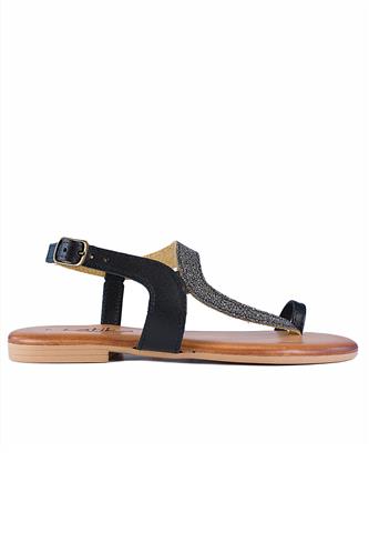 Desert Black Leather Pewter Laminated Suede, LATIKA