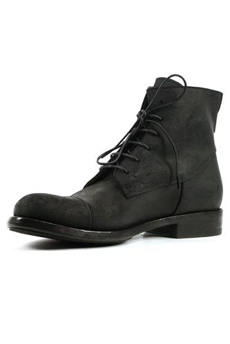 Biker Botin Crosta Oleata Nera