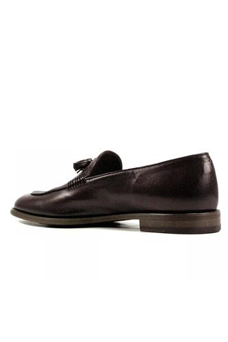 Mocassino Nappine Pelle Texture Aubergine