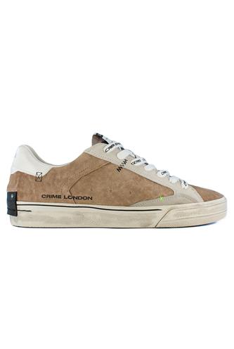 Distressed Taupe Suede White Leather, CRIME LONDON