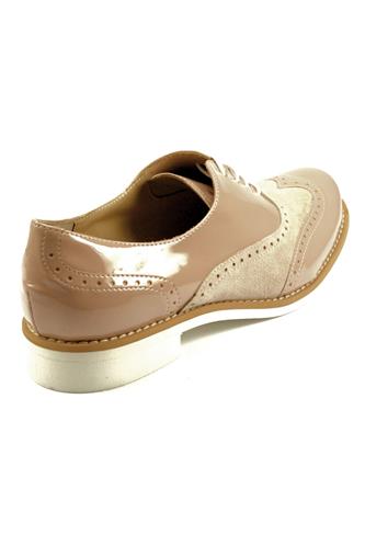 Lace-Up Pink Leather and Suede