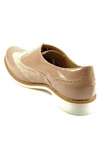 Lace-Up Pink Leather and Suede