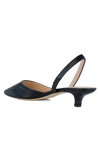 Low Heel Chanel Black Leather