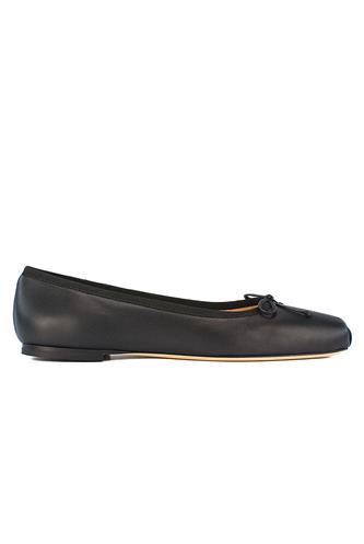 Flat Ballerina Black Nappa Leather, PROSPERINE