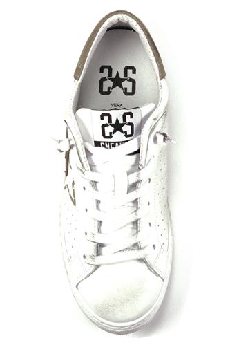 2SU Taupe Suede White Leather