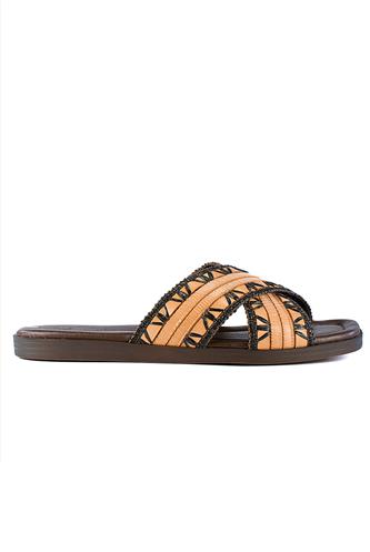 Elisa Black Brown Woven Leather, LATIKA