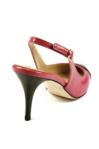 Chanel Fuxia Black Patent Leather