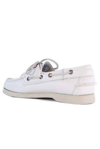 Docksides Portland White Leather