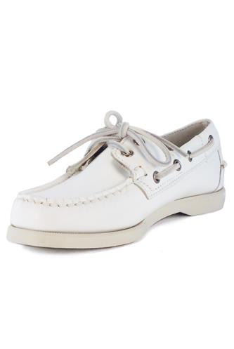 Docksides Portland White Leather