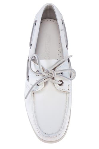 Docksides Portland White Leather