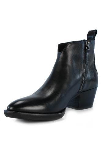 Low Texan Black Leather