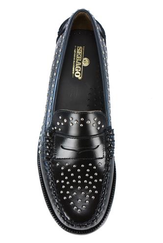 Dan Studs Black Leather Studs