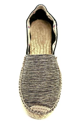 Alpargata Camoscio Nero Tela Lurex