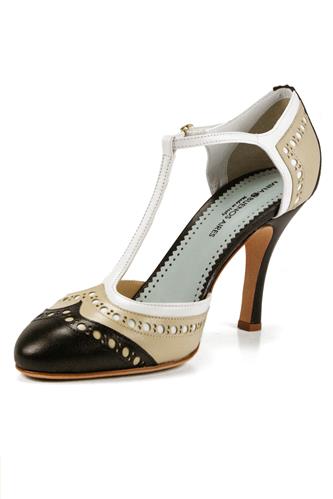 Anna Nappa Black Cream White