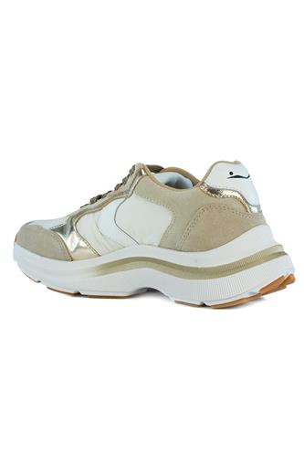Charlotte Bianco Beige Pelle Camoscio Nylon