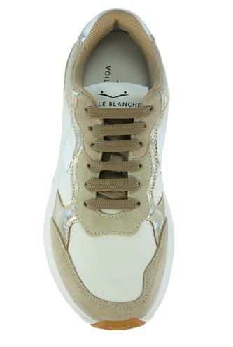 Charlotte Bianco Beige Pelle Camoscio Nylon