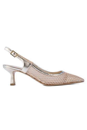 Rosia Platinum Laminated Leather Net, FABIO RUSCONI