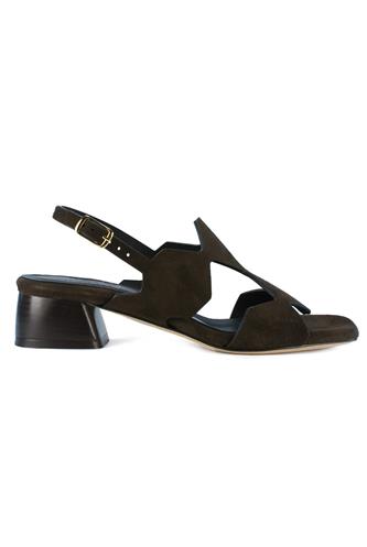 Kalos Sandal Brown Suede, CLAUDIA PERUZZINI