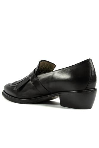 Mocassino Frange Pelle Toledo Nero