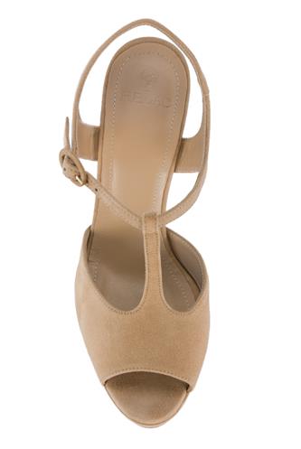 Sandal Plateau Sella Suede Light Brown