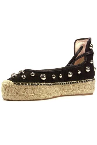 Espadrillas Tela Linen Nero Boule