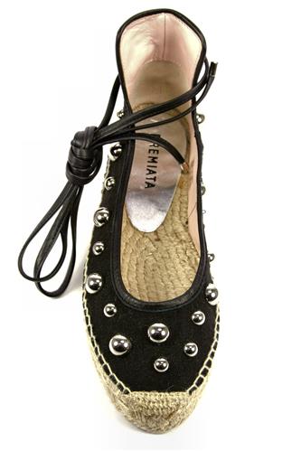 Espadrillas Tela Linen Nero Boule