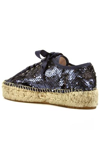 Sneaker Corda Paillettes Sequi Blu