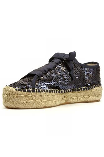 Sneaker Corda Paillettes Sequi Blu