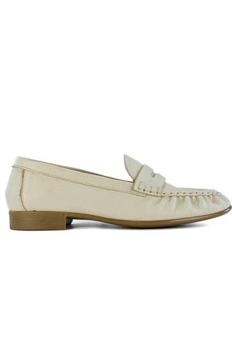 Moccasin Silk White Soft Leather, LATIKA