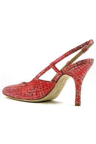 Martine Red Laminated Leather