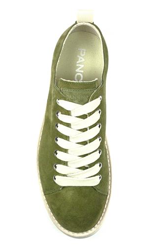 P01 Green Sage Suede Canvas Laces Yellow White