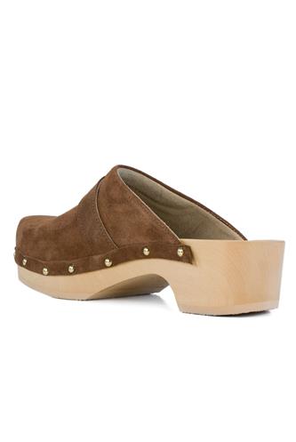 Pescura Clog Camoscio Cognac