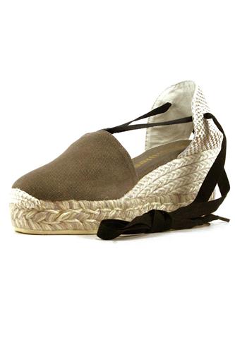 Rem Taupe Canvas Black Laces