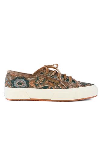 2750 Tapestry Brown Orange Off White Jacquard, SUPERGA
