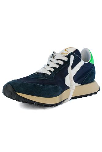 Start Heritage Deep Blue Vintage Nylon Suede Leather