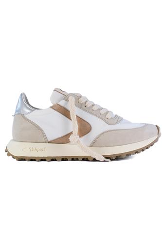 Start Heritage White Nylon Suede Taupe Leather, VALSPORT