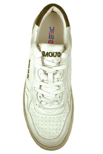 Slam White Leather Green Suede
