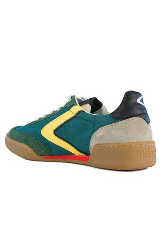 Volley Green Nylon Suede Leather