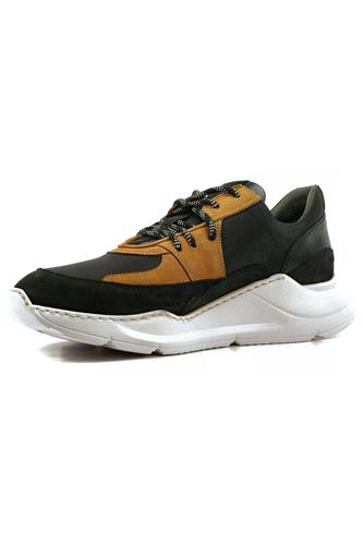 Vienna Black Nylon Brown Nabuck