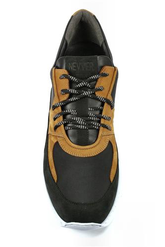 Vienna Black Nylon Brown Nabuck