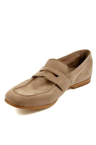 Mocassino Sfoderato Camoscio Sabbia Taupe